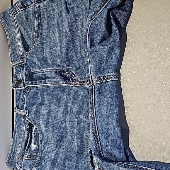 American Eagle size 6 distressed style 32x30 tomgirl straight leg jeans - Picture 5 of 7
